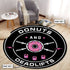 Home Gym Decor Motivational Quotes Rug Donuts and Deadlifts