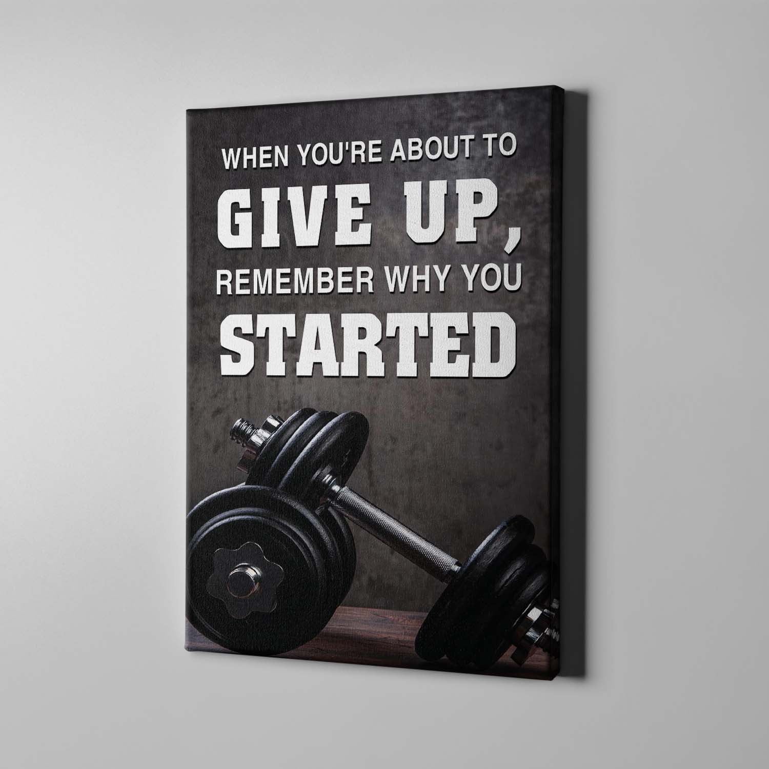 Remember when you started Gym Poster Canvas Home Gym Decor Bodybuilding Gift