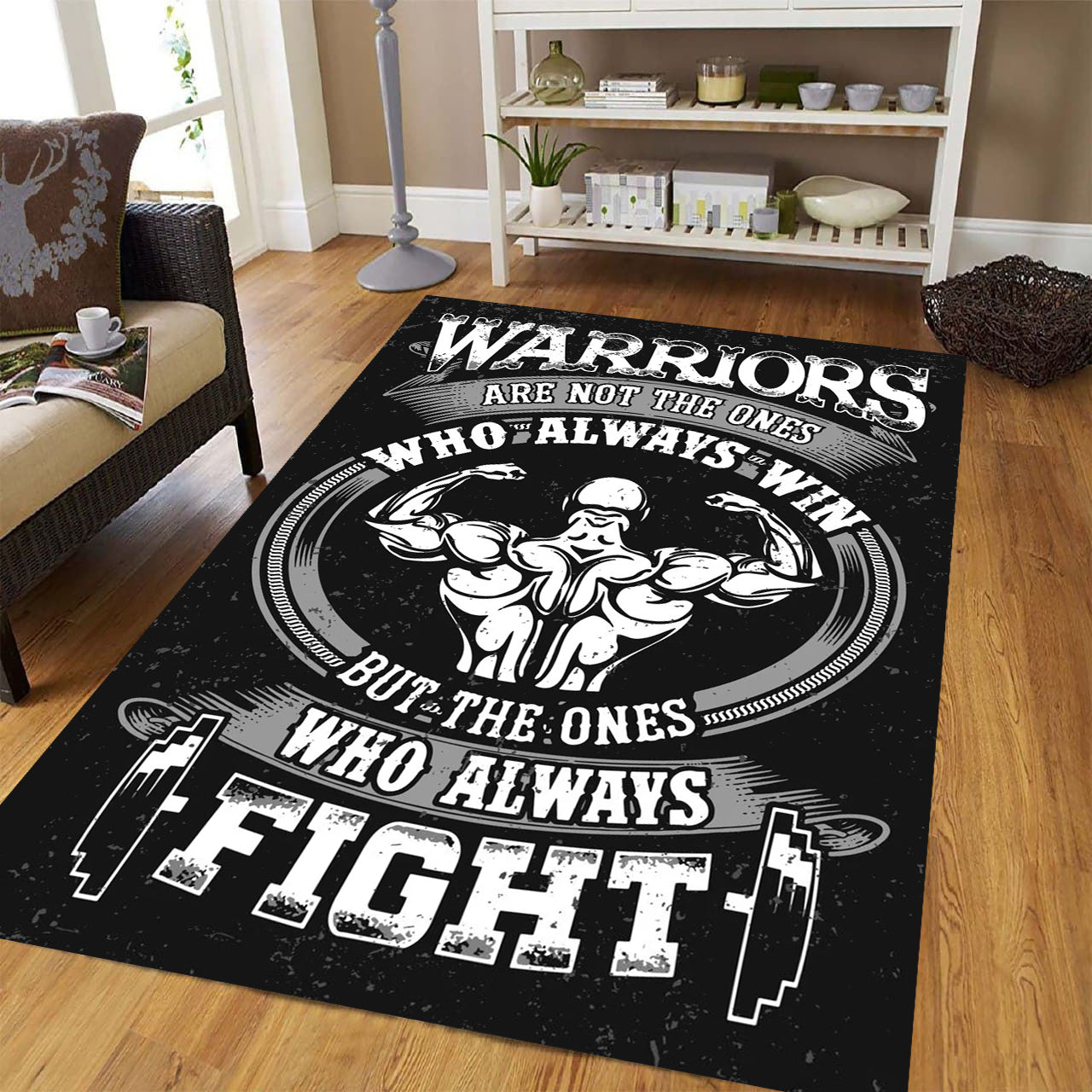 Personalized Gym Rug Home Gym Decor Bodybuilding Gift