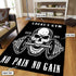 Personalized Bodybuilding Rug Home Gym Decor Skull Dumbbell Bodybuilding Gift