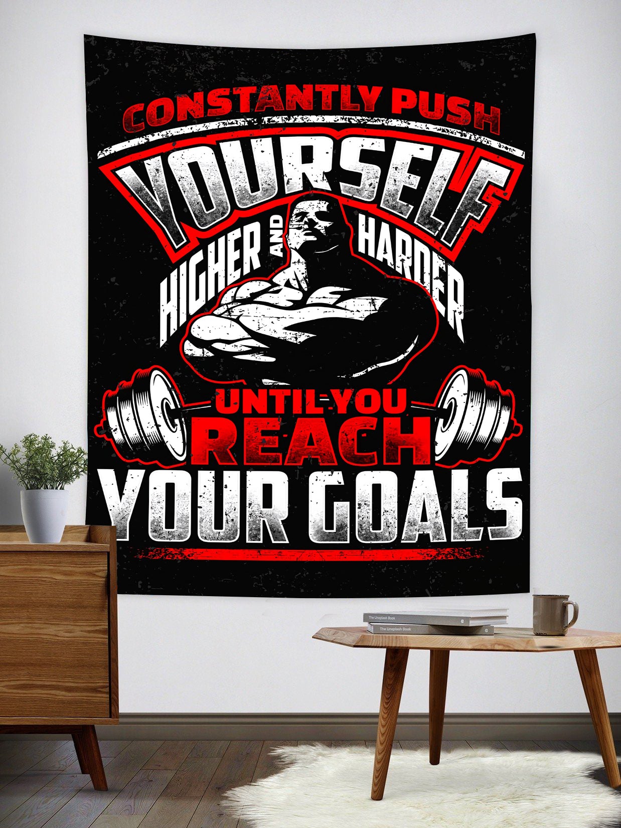 Personalized Gym Rug Home Gym Decor Bodybuilding Gift