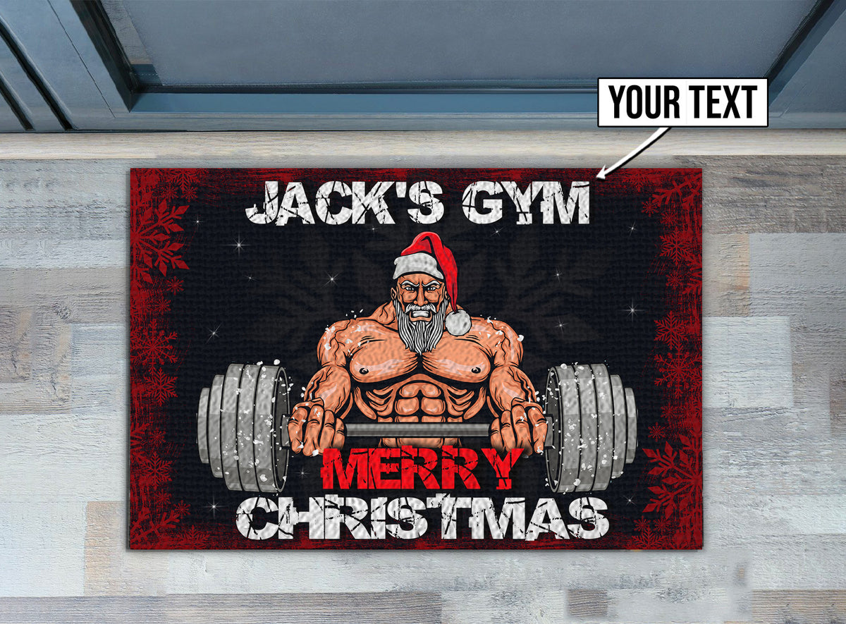 Personalized Gym Doormat Christmas Home Gym Decor Style My Pride