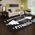 Personalized Fitness Rug Home Gym Decor Gym Gift Stop Wishing Start Doing
