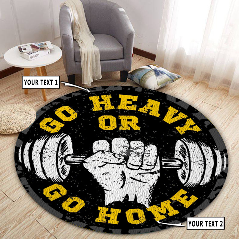 Personalized Fitness Home Gym Decor Go Hard Or Go Home