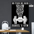 Personalized Gym Poster Canvas Wall Art Home Gym Decor Motivational Quotes