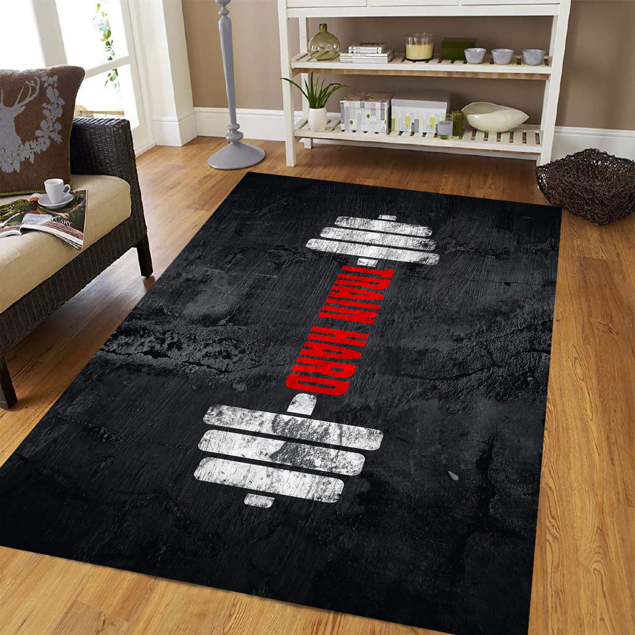 Motivational Gym Rug Home Gym Decor Fitness gifts