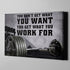 Home Gym Decor You Dont Get What You Want Canvas, Wall Art