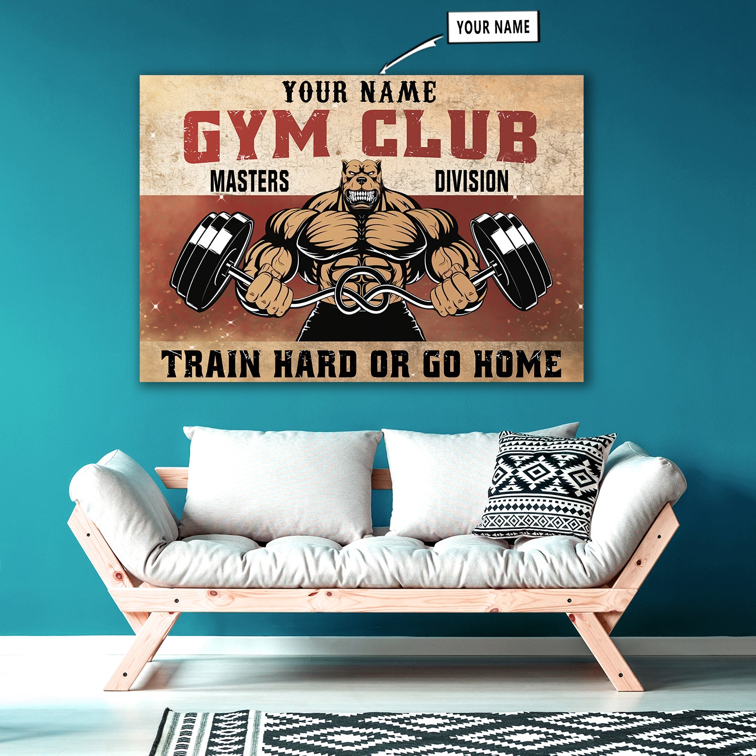 Gym Train Hard Blanket, Gift For Gym Lovers, Weightlifter Gifts For Him