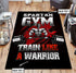 Personalized Gym Rug Spartan Home Gym Decor Motivational Quotes