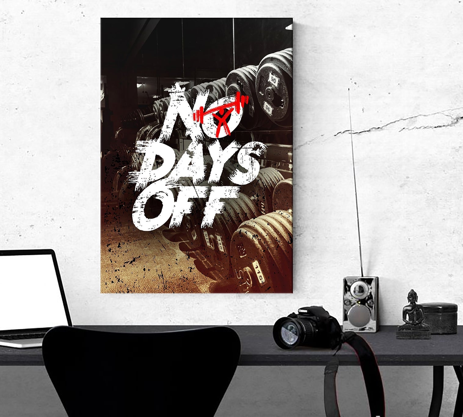 No Days Off Gym Poster Canvas Gym Wall Art Fitness Gifts