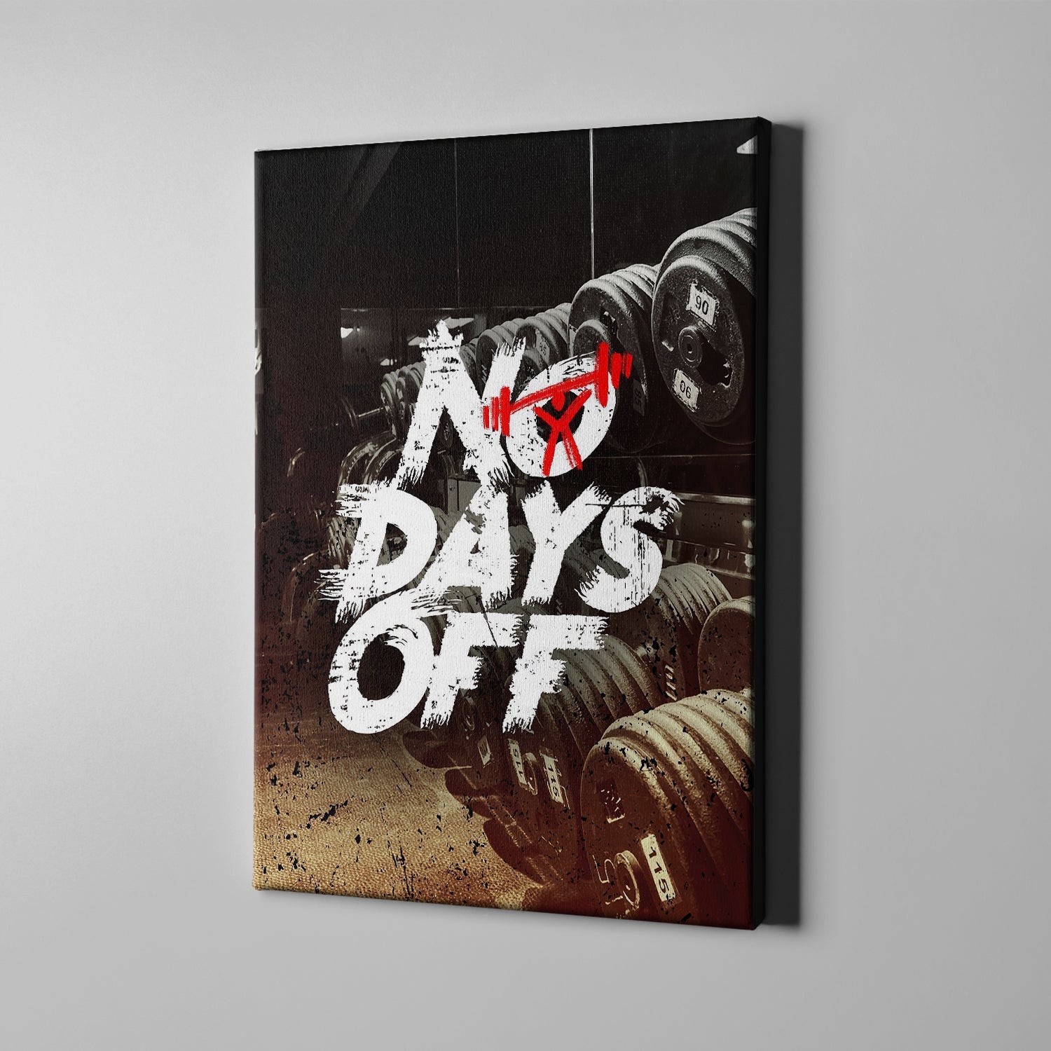 No Days Off Gym Poster Canvas Gym Wall Art Fitness Gifts