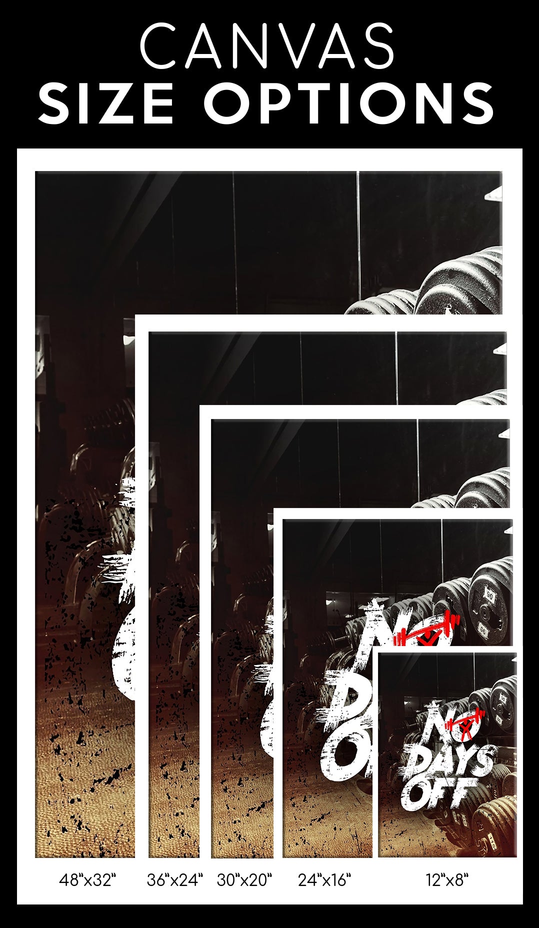 No Days Off Gym Poster Canvas Gym Wall Art Fitness Gifts