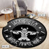 Personalized Gym Round Rug, Carpet For Home Gym, Fitness Club Viking Barbell