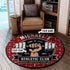 Personalized Fitness Home Gym Decor Athletic Club Round Rug, Carpet