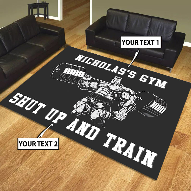 Personalized Bodybuilding Gym Home Gym Decor Muscle Man Carpet Weightlifting Gift