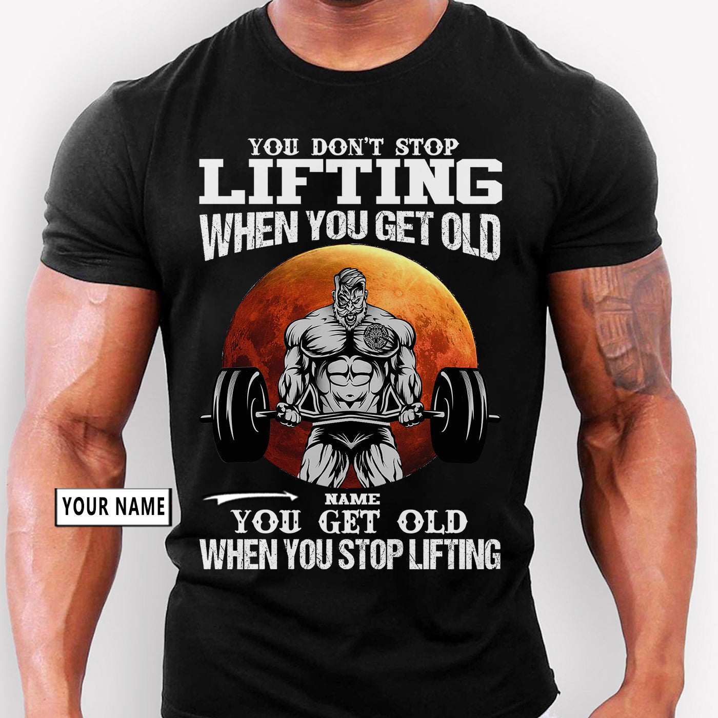 Old Man Weightlifting T-shirts