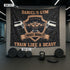 Custom Weightlifting Flag for Home Gym Decor Garage Gym Train Like A Beast 09499