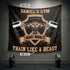 Custom Weightlifting Flag for Home Gym Decor Garage Gym Train Like A Beast 09499