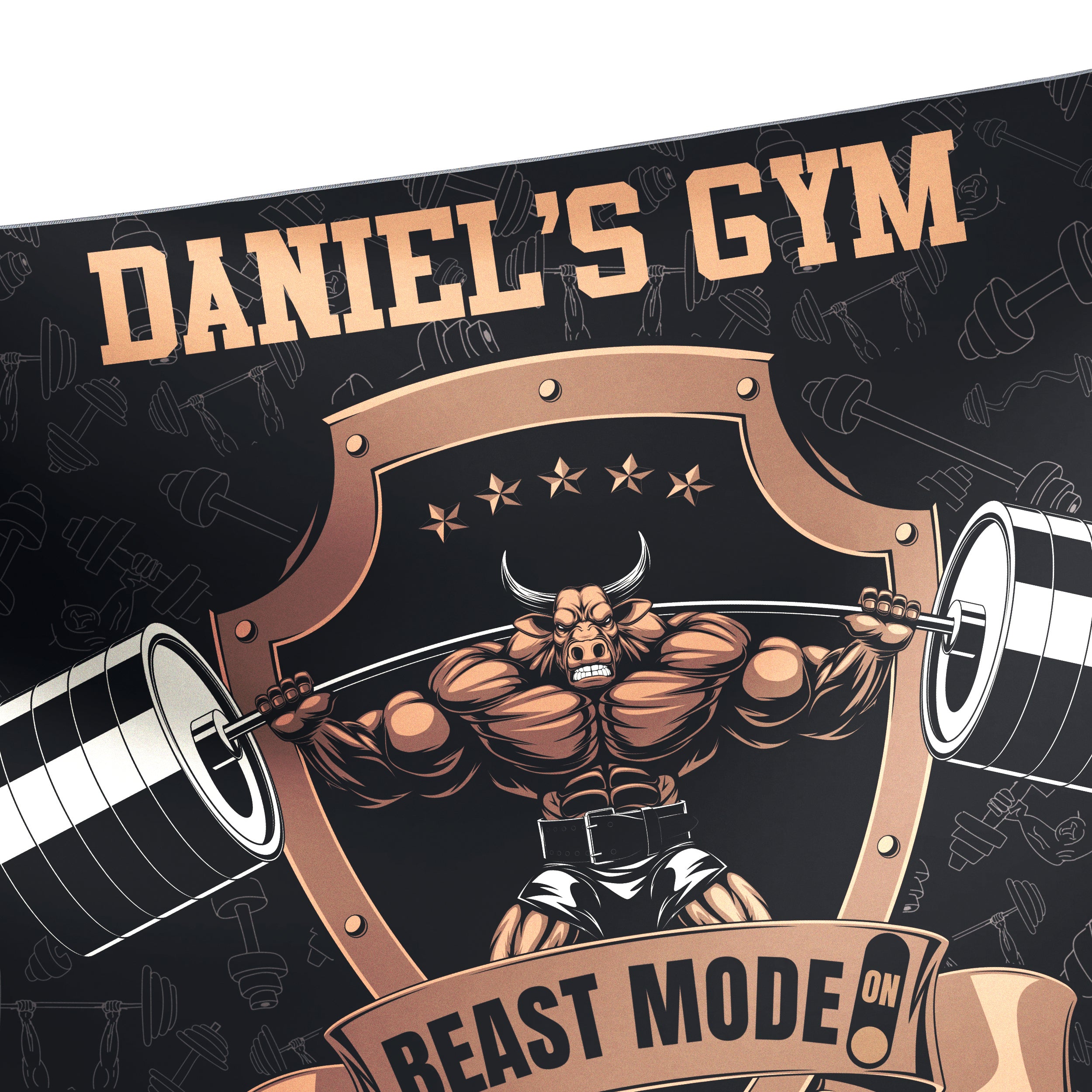 Custom Weightlifting Flag for Home Gym Decor Garage Gym Train Like A Beast 09499