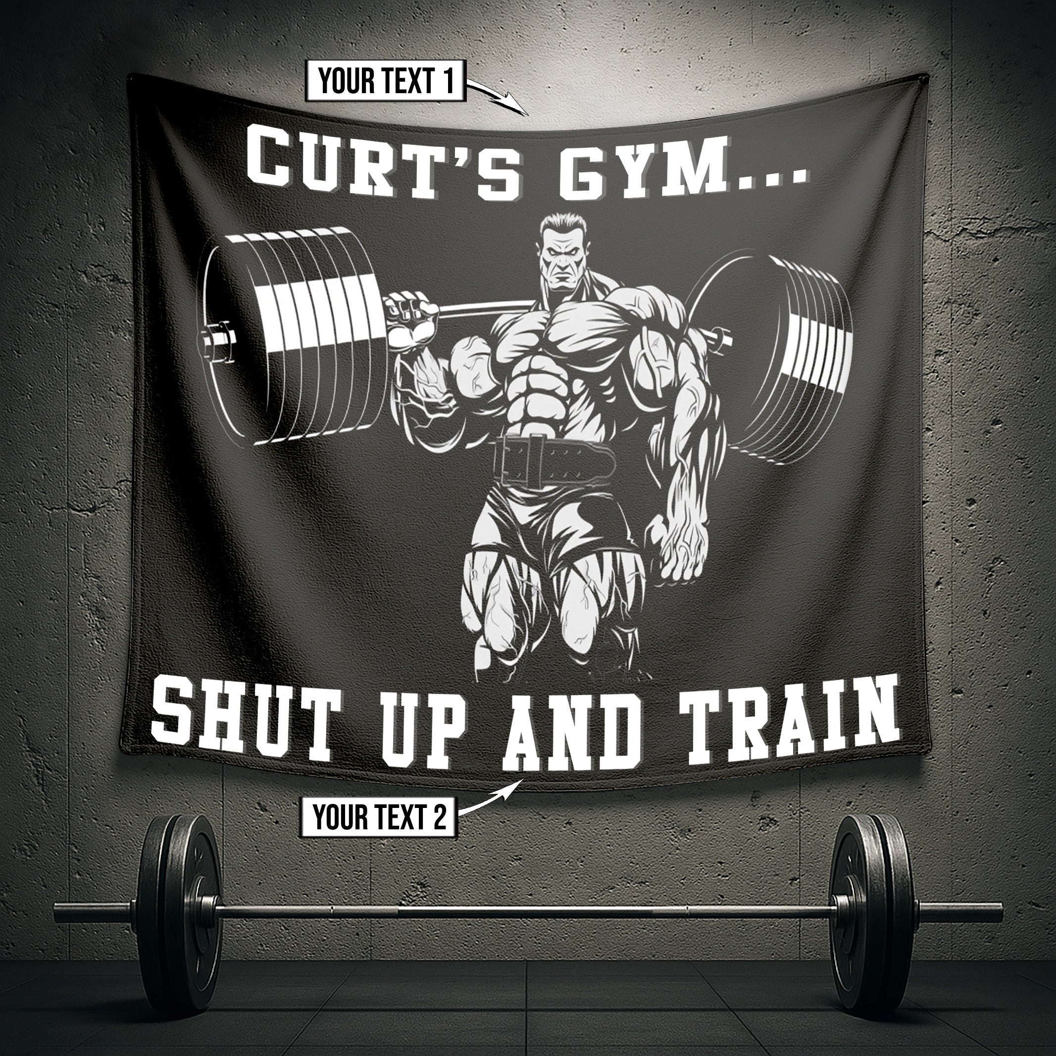 Custom Home Gym Flags Banner for Bodybuilding 09701