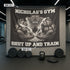Muscle Pitbull Flag Motivational Bodybuilding Banner with Multi Colors 10382