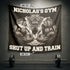Muscle Pitbull Flag Motivational Bodybuilding Banner with Multi Colors 10382