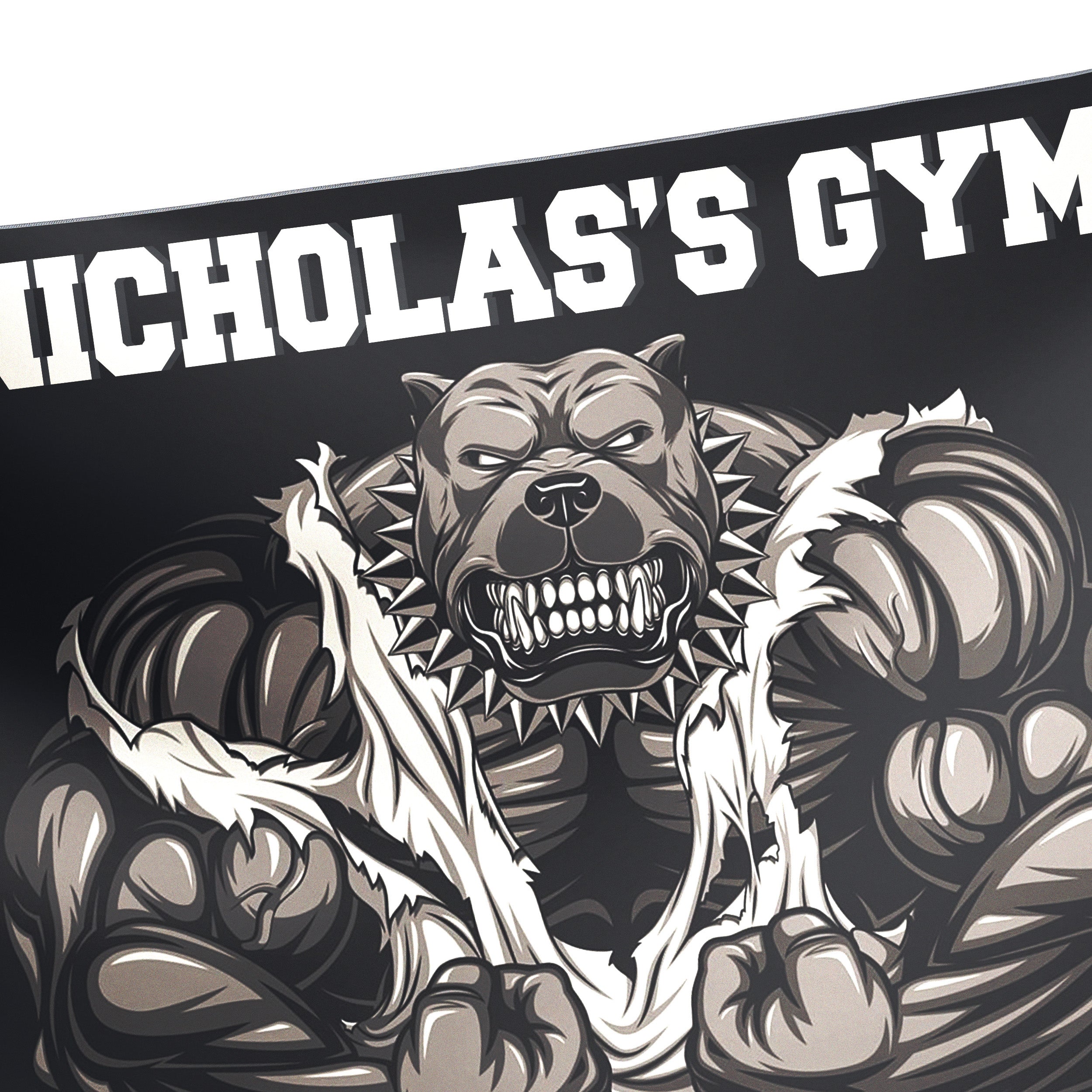 Muscle Pitbull Flag Motivational Bodybuilding Banner with Multi Colors 10382