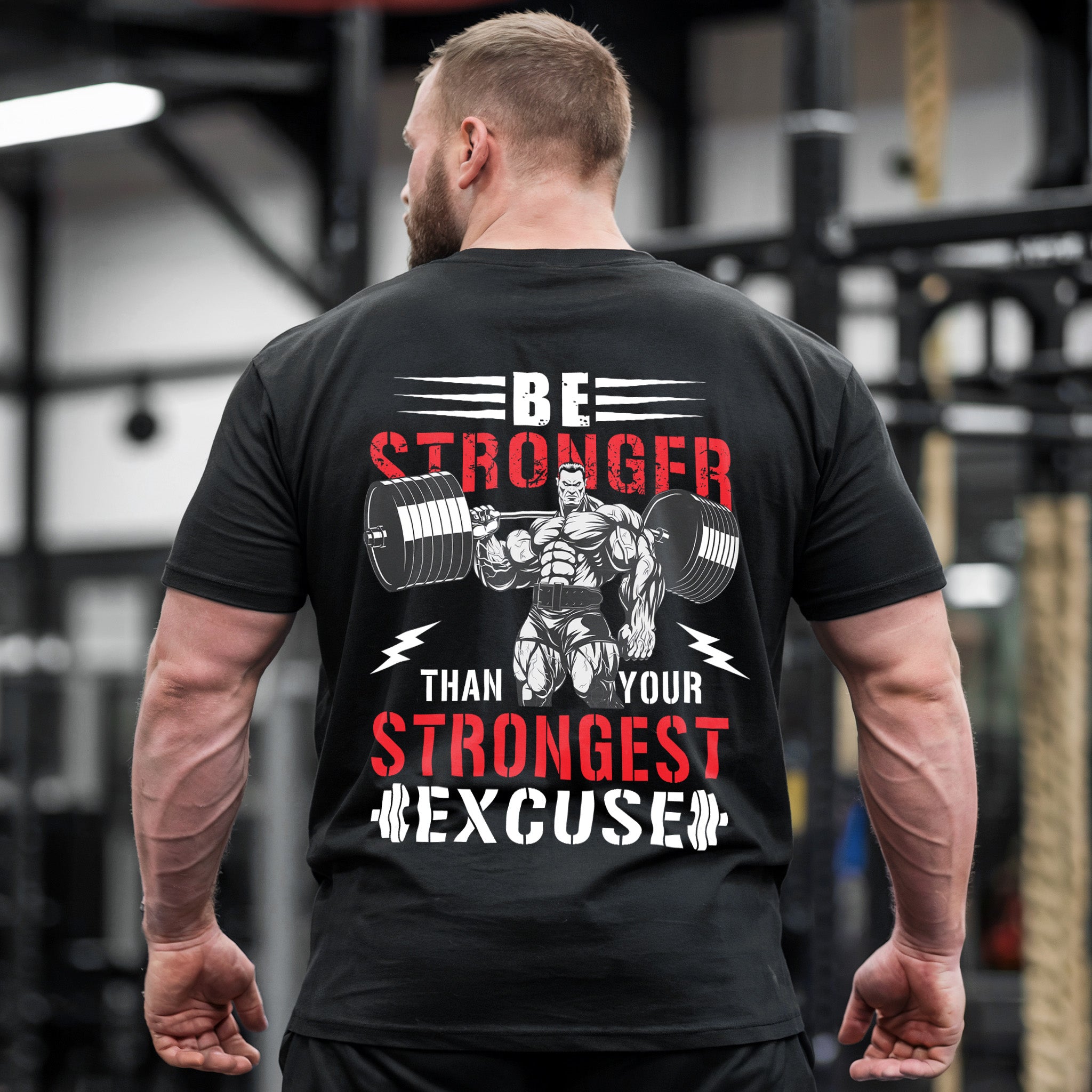 Gym Muscle Man Motivational Quotes Saying T-shirt 10528
