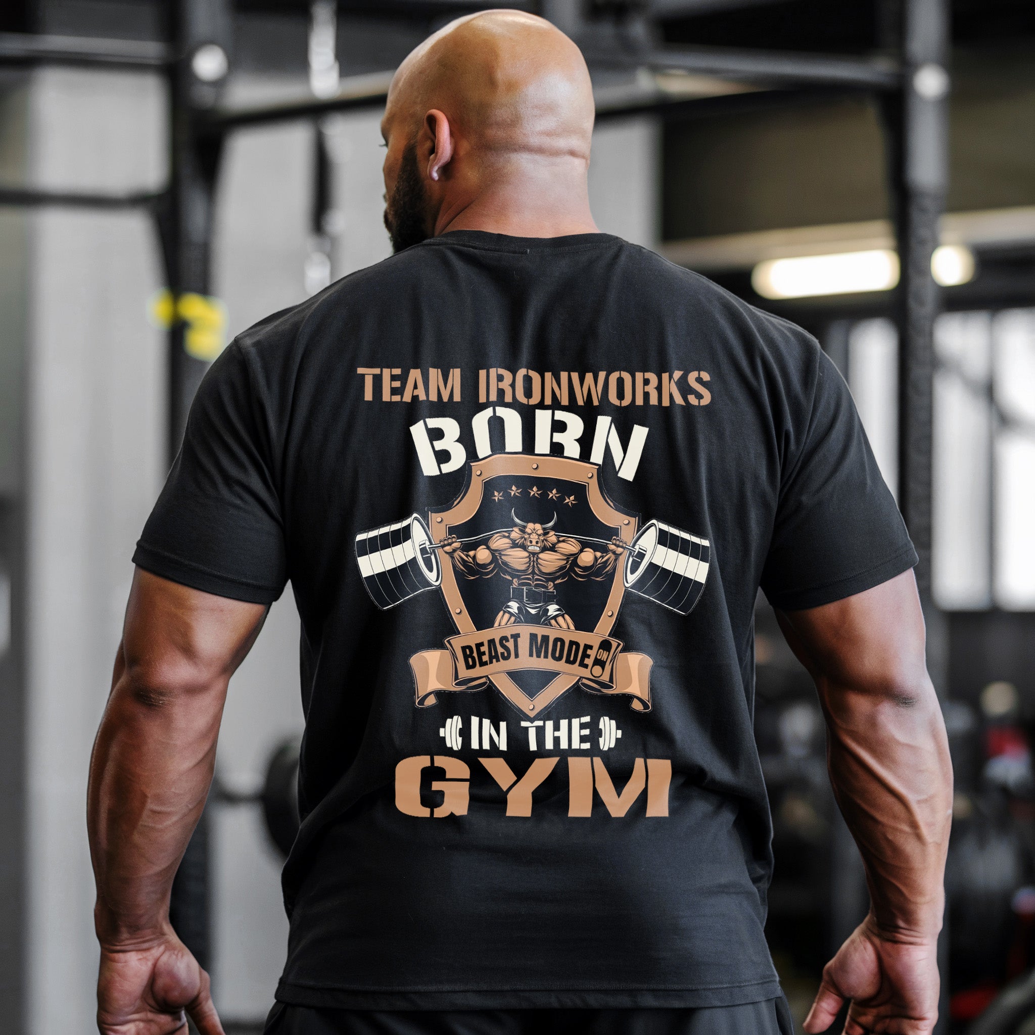 Gym Pump Cover T-shirt Train Like a Beast Motivational Saying 10529