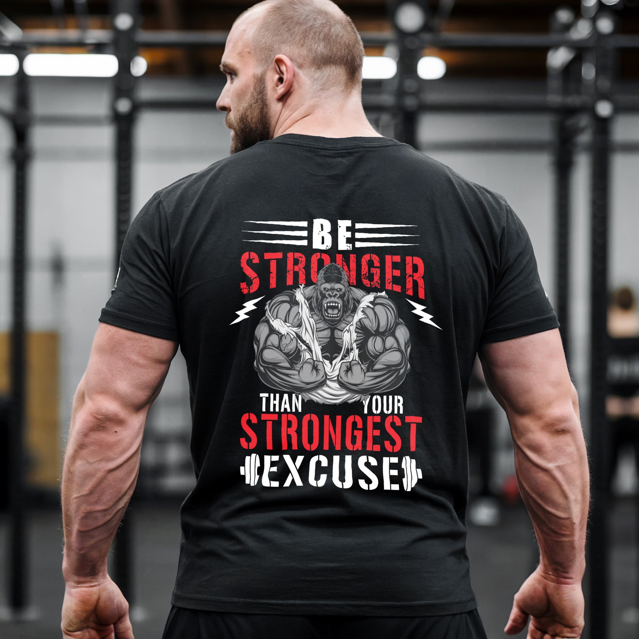 Gym Pump Cover T-shirt Muscle Gorilla Motivational Quotes Saying 10531