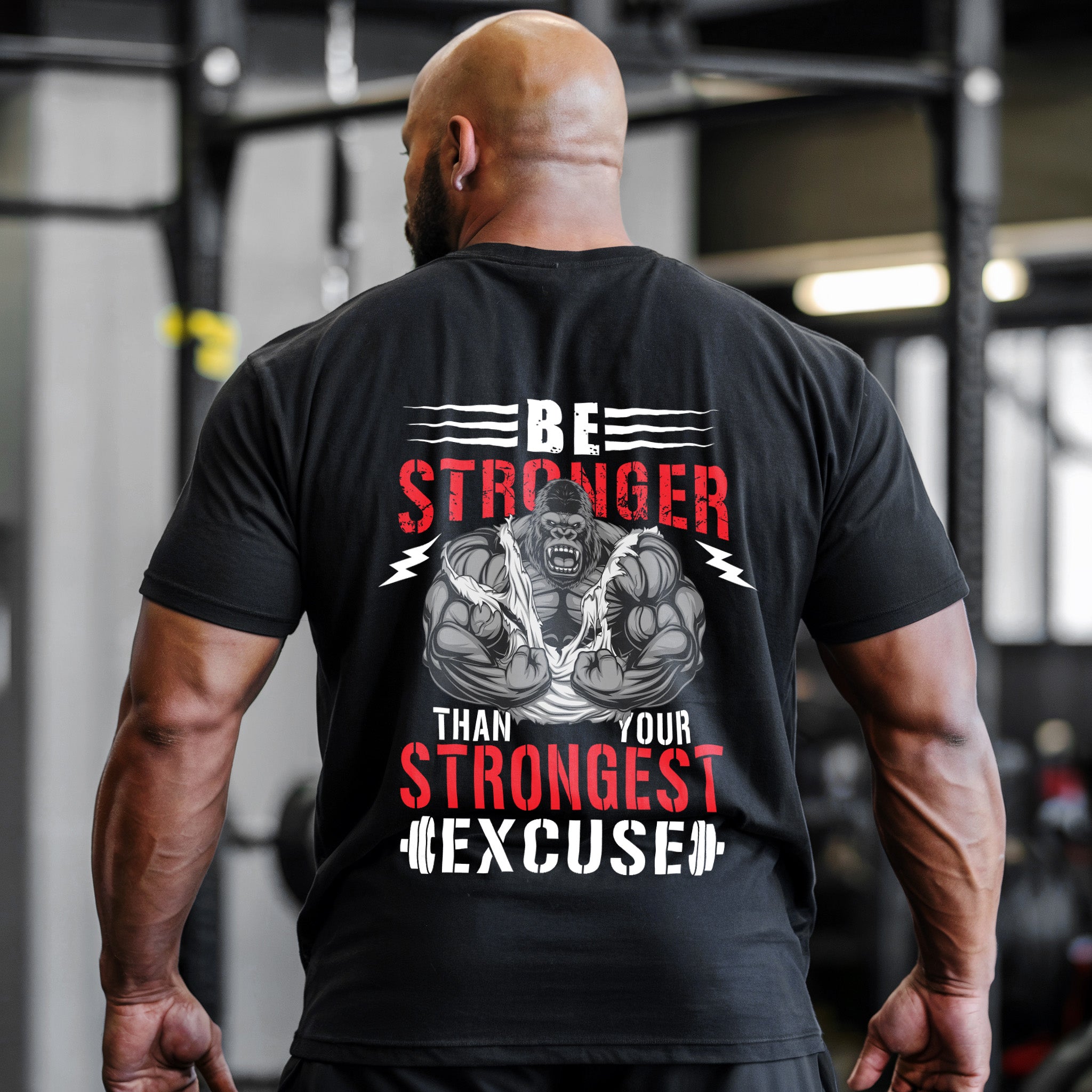 Gym Pump Cover T-shirt Muscle Gorilla Motivational Quotes Saying 10531