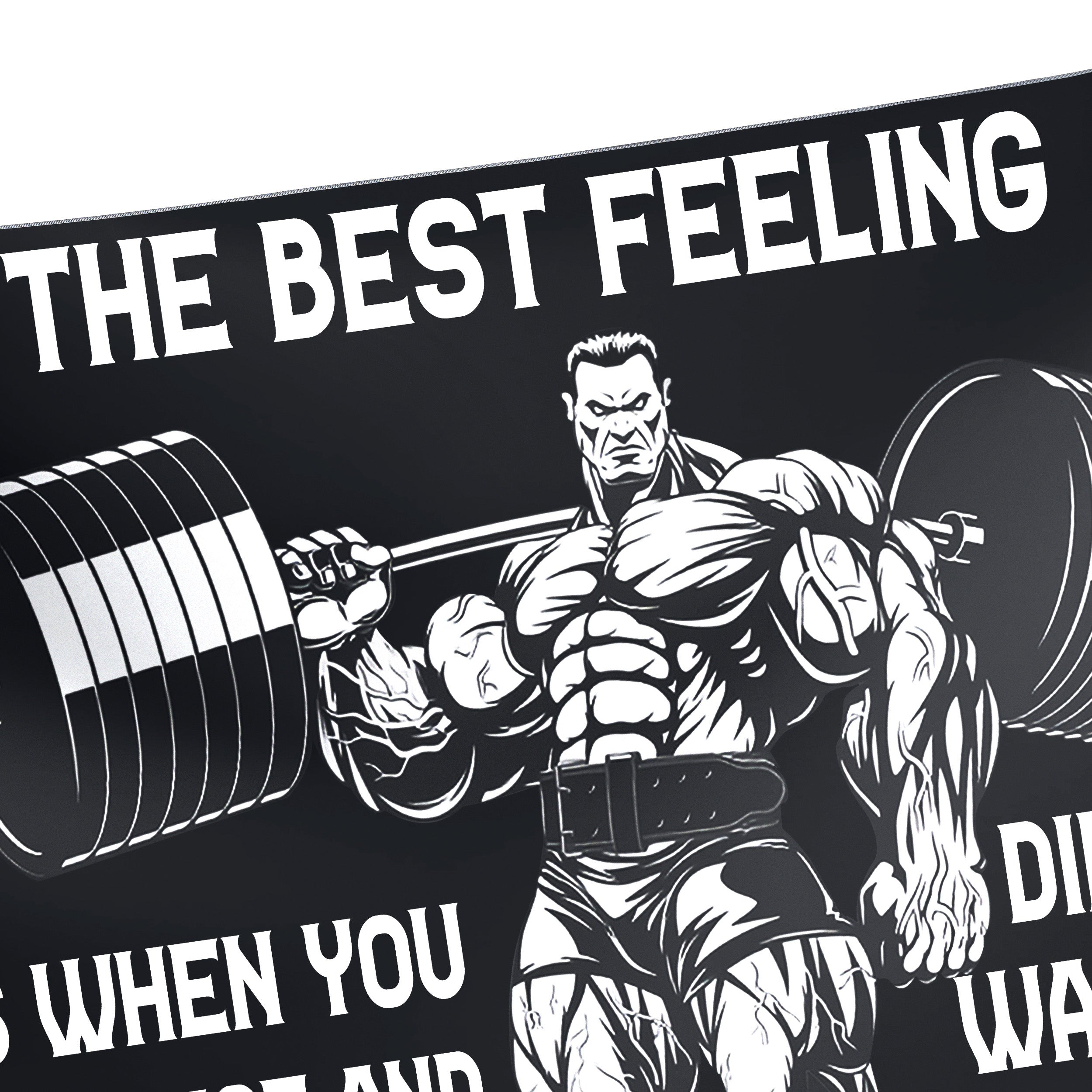 Home Gym Decor Flag Banner Tapestry Motivational Quotes The Best Feeling 10564