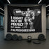 Motivational Quotes Muscular Man Barbell Banner Flag For Home Gym Decor 10621