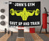 Personalized Gym Banner Flag Muscle Man 10697