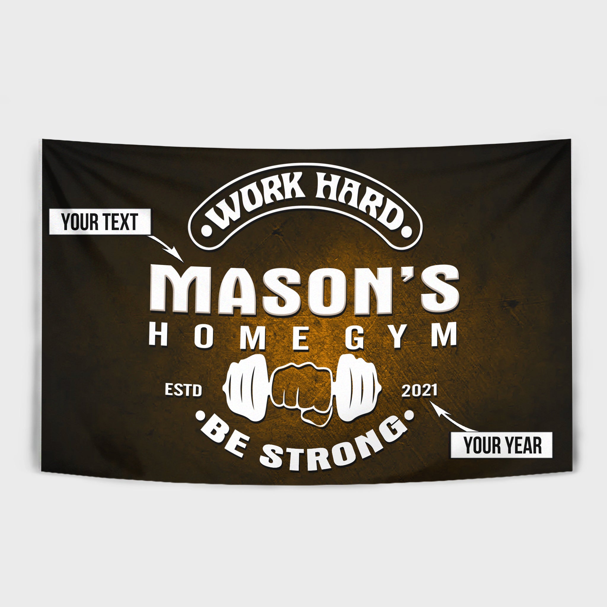 Custom Flag Banner for Home Gym and Fitness Center 10772