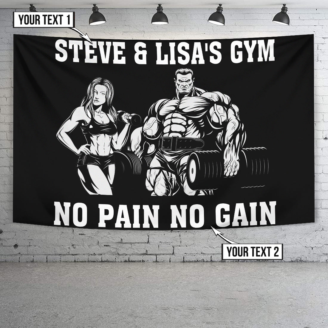 Gym Flag: Amp Up Your Workout with Couple Garage & Home Gym Flags 10851