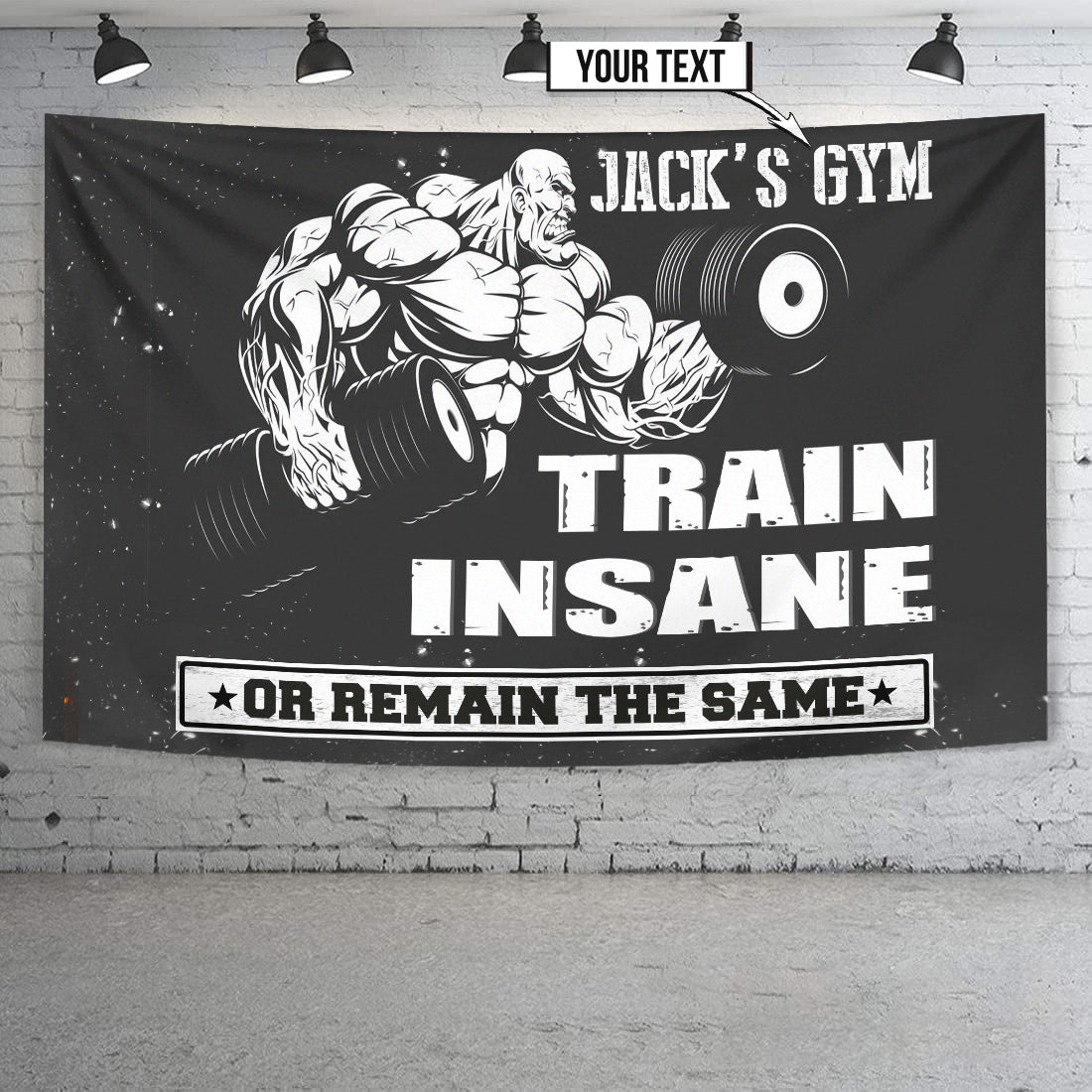 Premium Gym Flag: Personalized Home & Garage Workout Flags | Train Like a Beast 10852