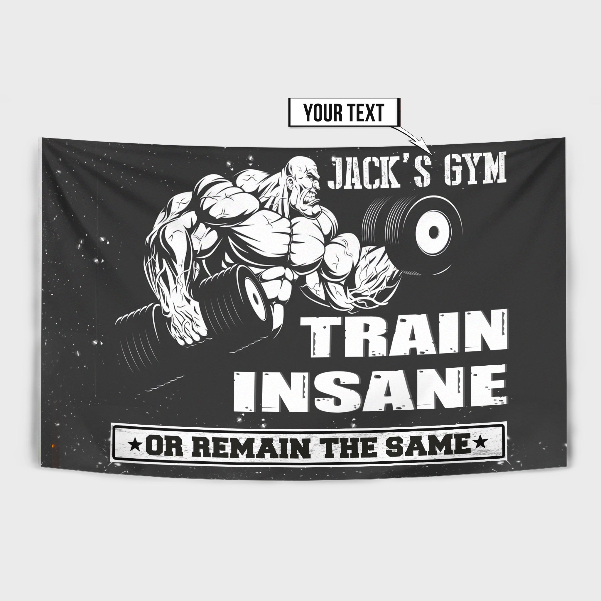 Premium Gym Flag: Personalized Home & Garage Workout Flags | Train Like a Beast 10852