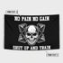 Home Gym Banner Flag Decor Monochrome Skull Gym Wall Art 10858