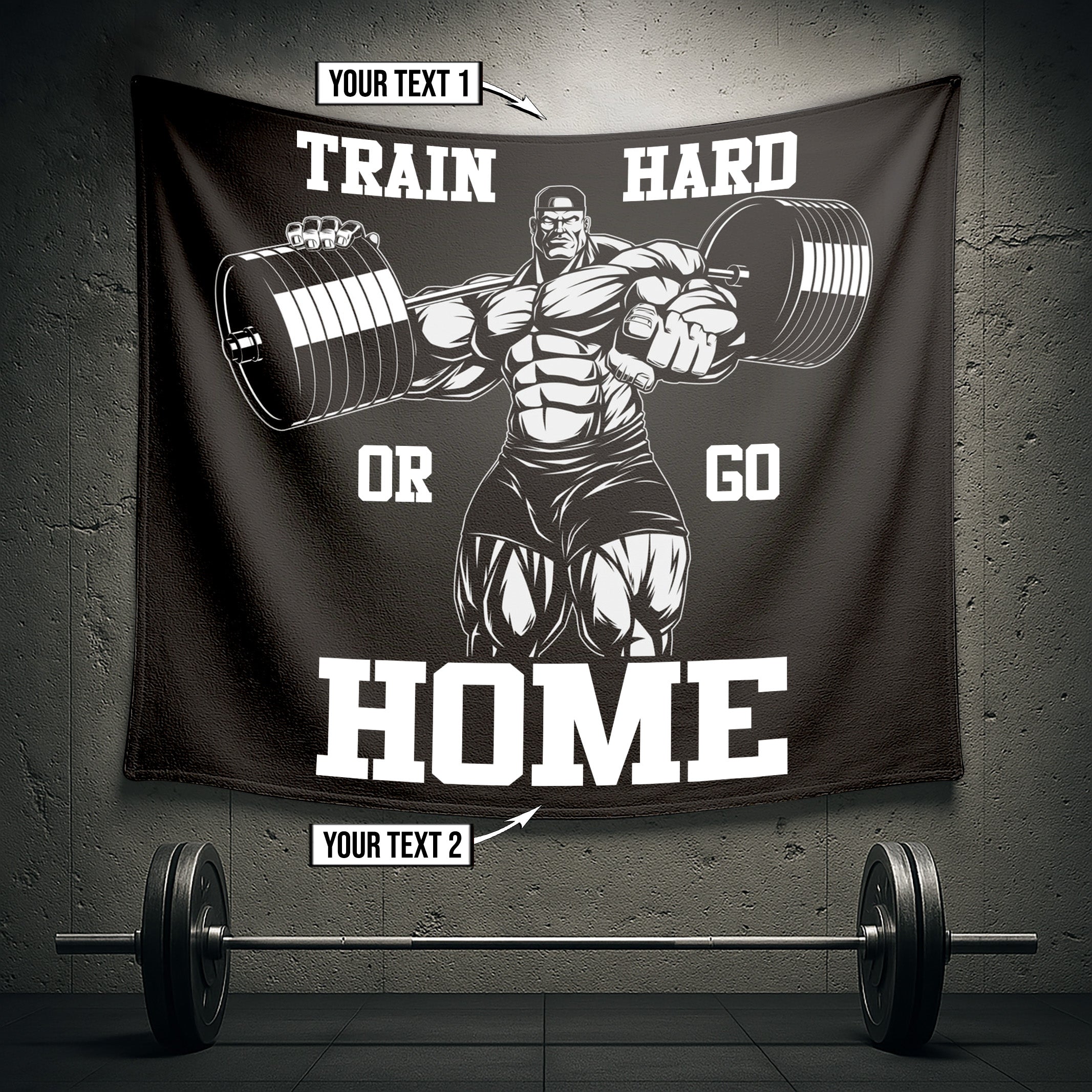 Home Gym Banner Flag Tapestry Decor Bodybuilding  10893