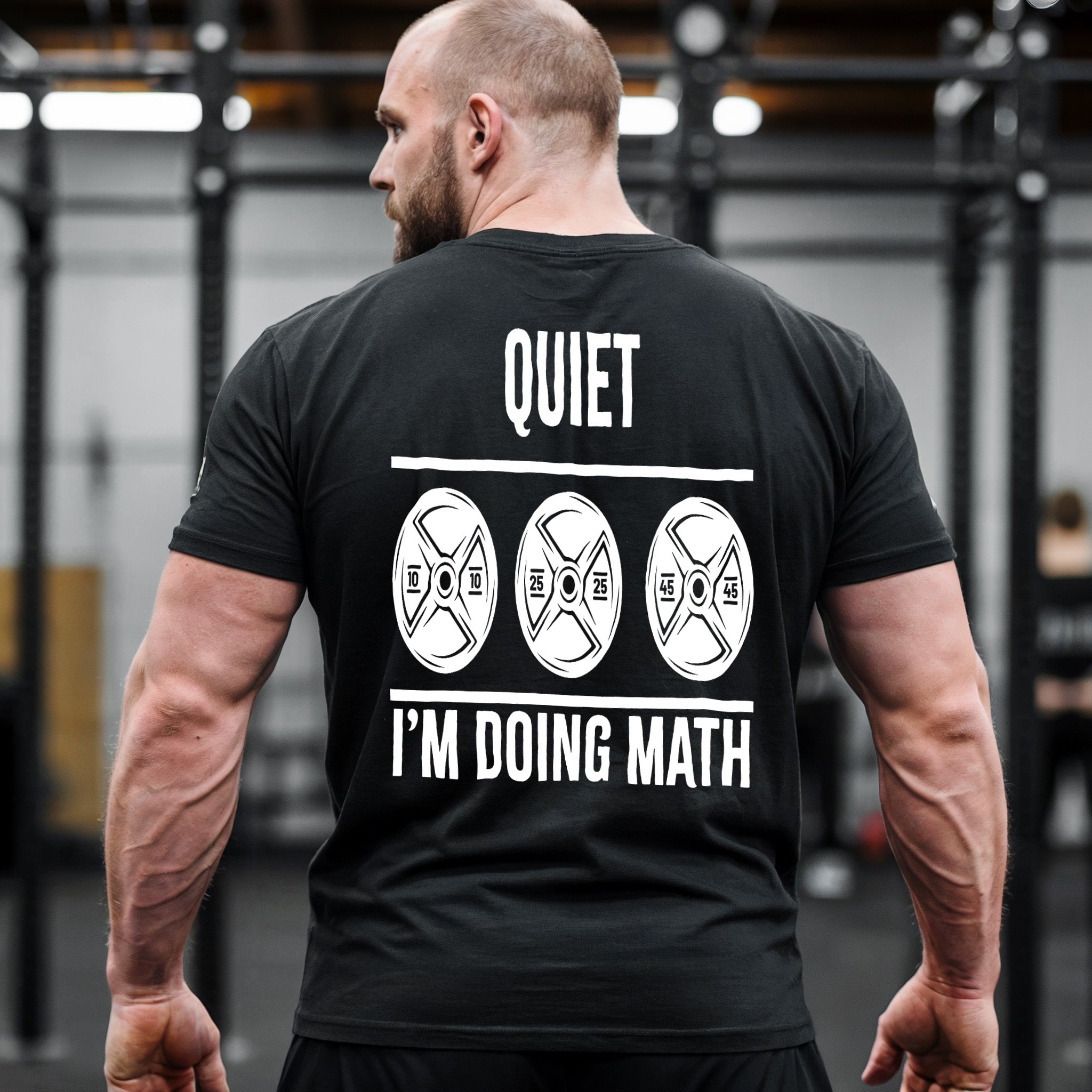 Quiet, I'm Doing Math - Humorous Weightlifting T-Shirt for Gym Lovers 10918