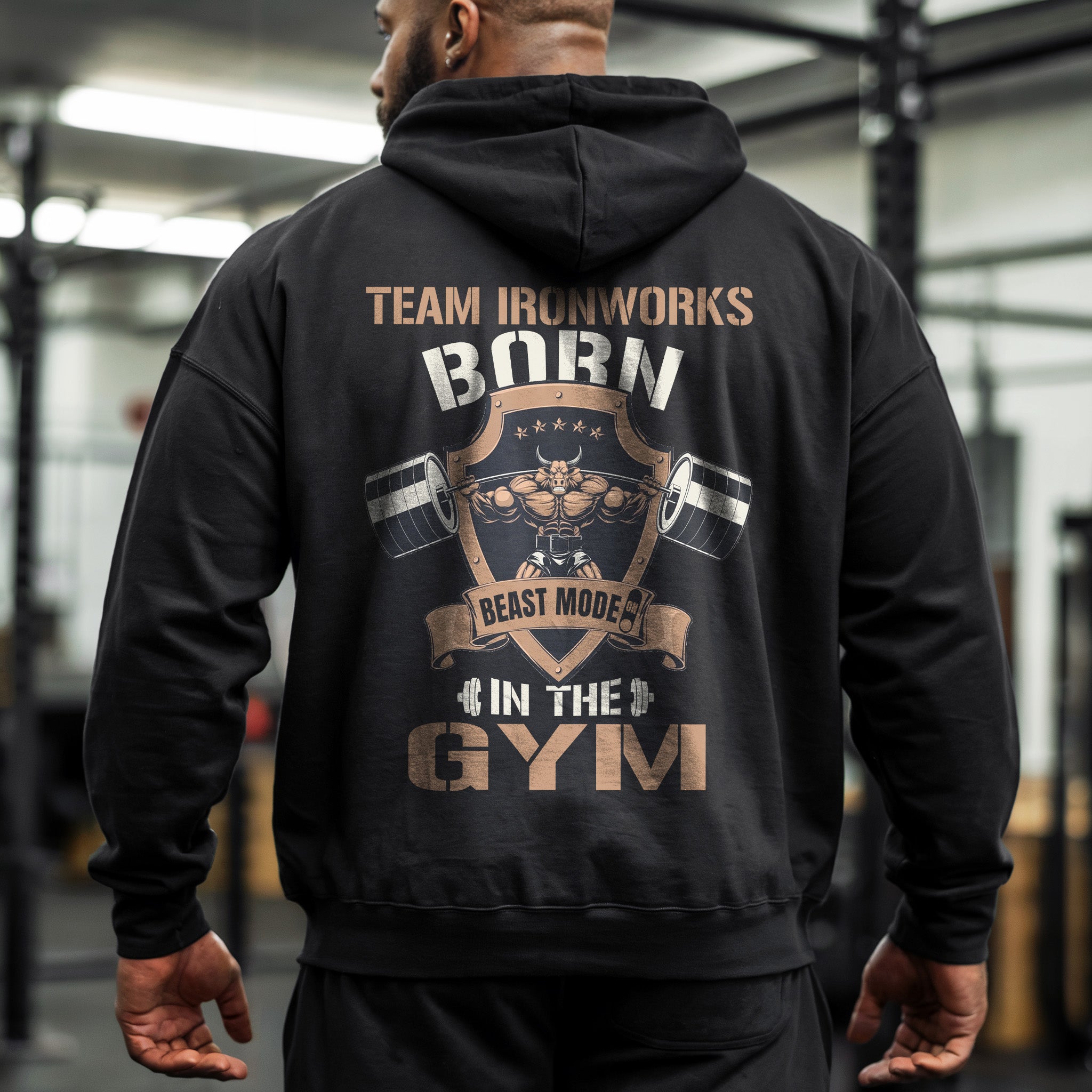 Gym Pump Cover Hoodie Train Like a Beast Motivational 11047