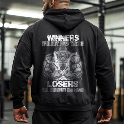 Gorilla Gym Hoodie Weightlifting Shirt Bodybuilding Motivation 11063