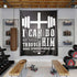 Philippians 4:13 Dumbbell Cross Gym Flag 11282