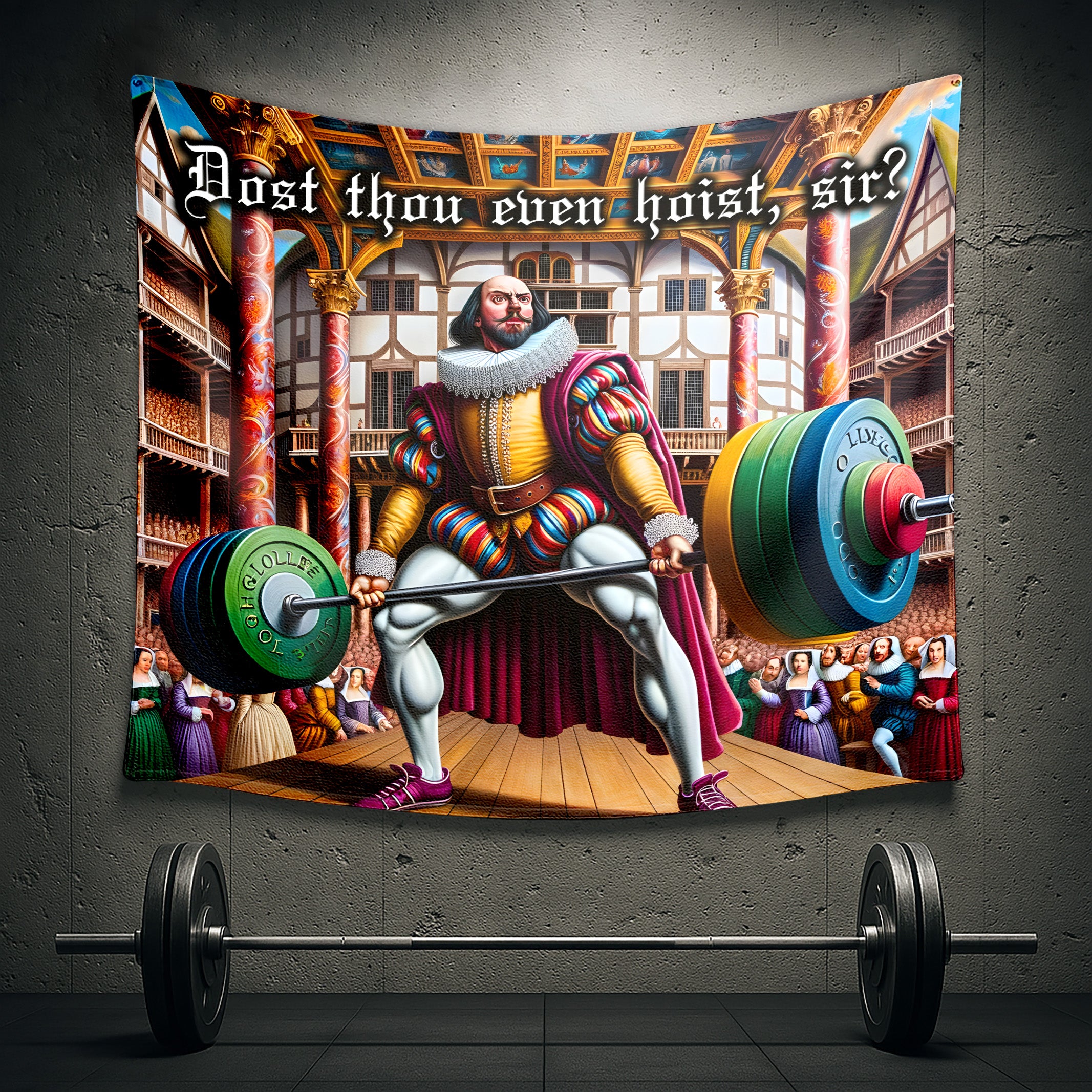 Funny Gym Flag Banner Dost Thou Even Hoist Sir 11309