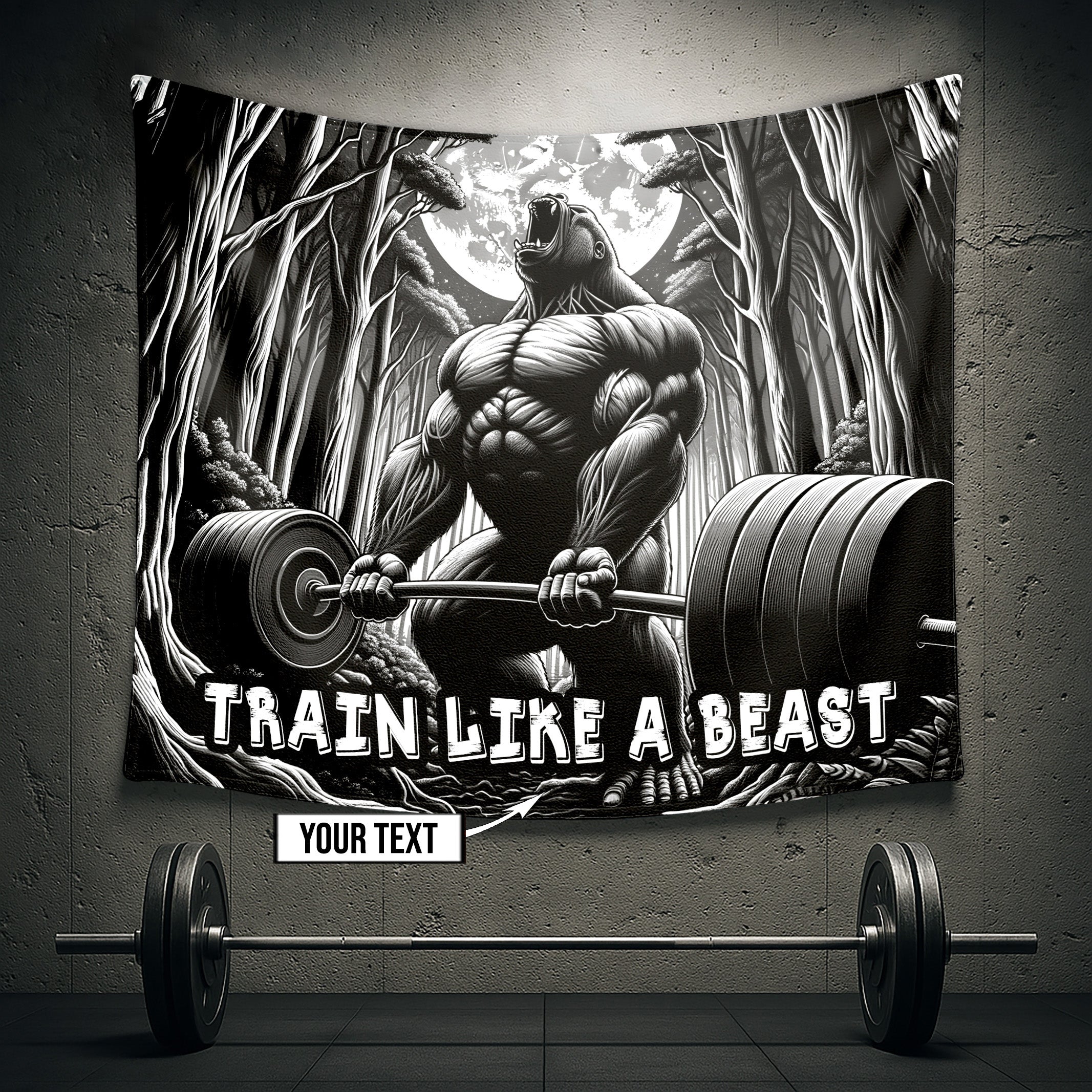 Gorilla in Jungle Gym Flag Train Like a Beast 11314