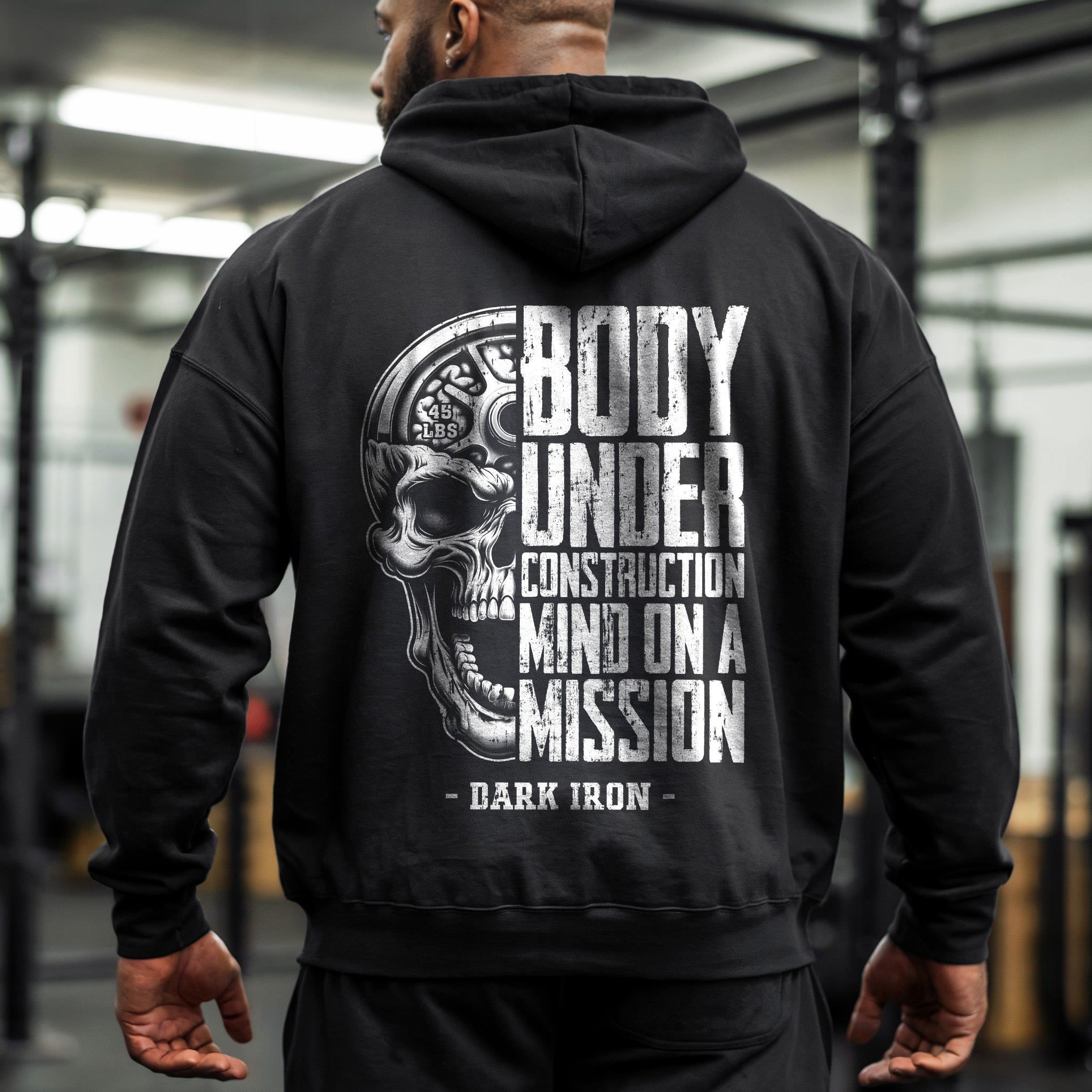 Gym Hoodie Body Under Construction Mind on a Mission 11324