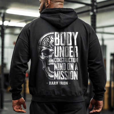 Gym Hoodie Body Under Construction Mind on a Mission 11324