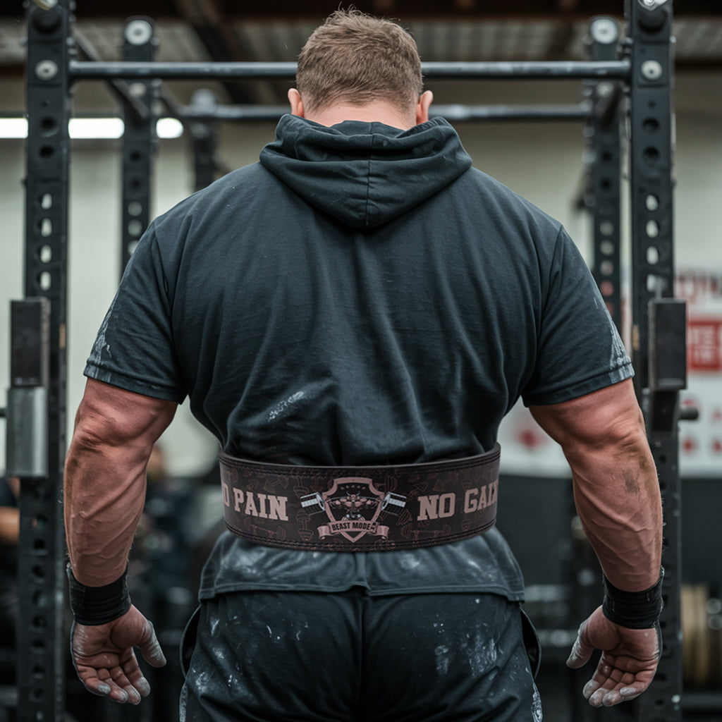 Beast Mode Crest | No Pain No Gain Customizable Lever Belt 11326