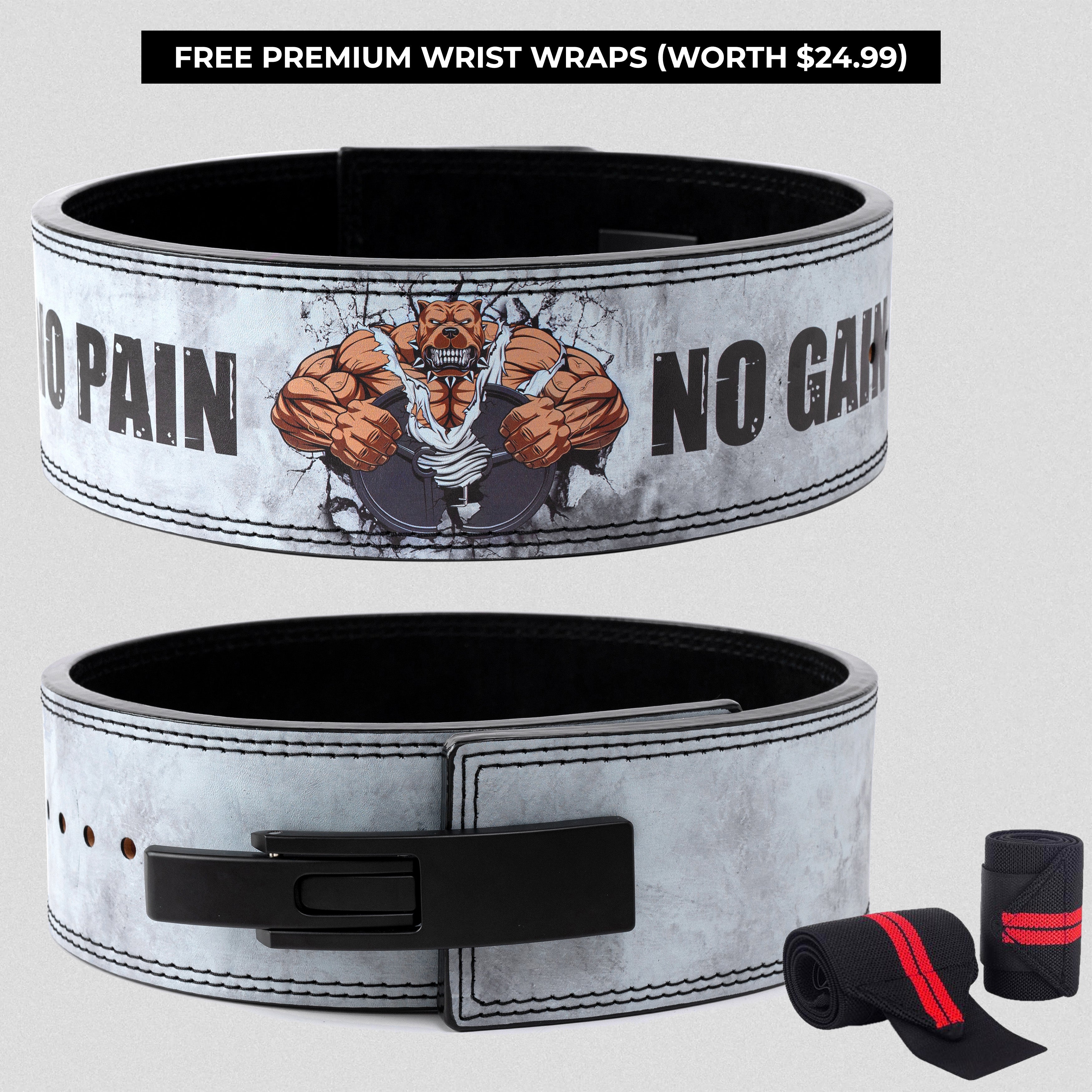 Iron Bulldog Customizable Lifting Belt No Pain No Gain 11327
